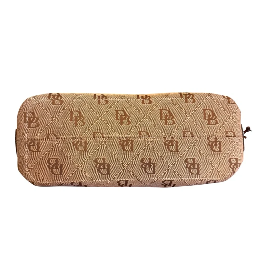 Dooney & Bourke Women’s Tan and Brown Signature Logo Canvas and Leather Bag